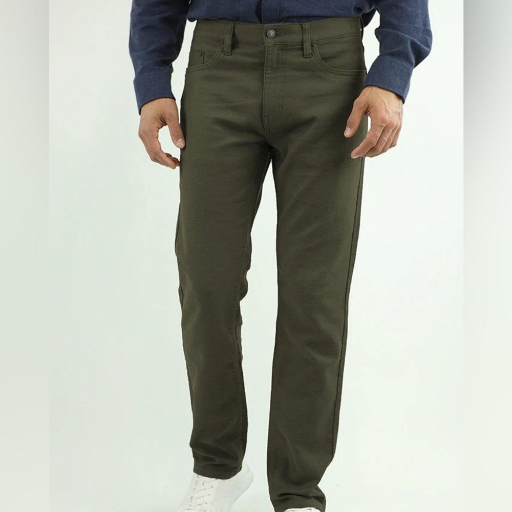 Jacks NY Green Straight Fit Stretch Traveler 5 Pocket Pant (
34x32)